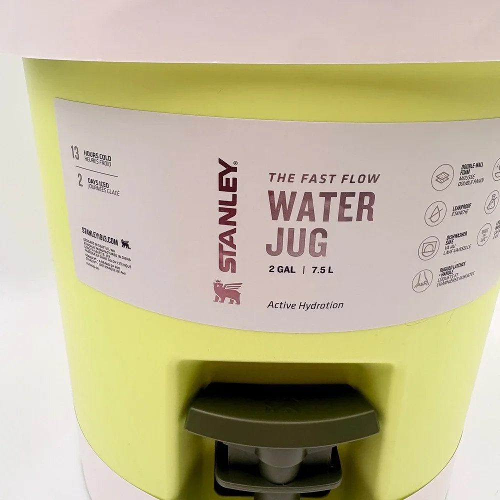 Stanley Fast Flow Water Jug 2 Gallon Citron Pool Blue Insulated Cooler Dispenser - Picture 2 of 10